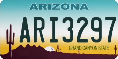 AZ license plate ARI3297