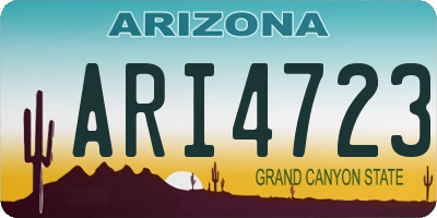 AZ license plate ARI4723