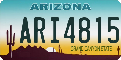 AZ license plate ARI4815