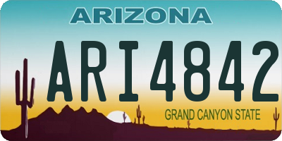 AZ license plate ARI4842
