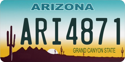AZ license plate ARI4871