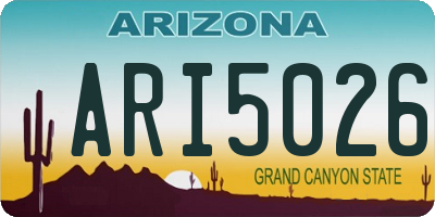 AZ license plate ARI5026