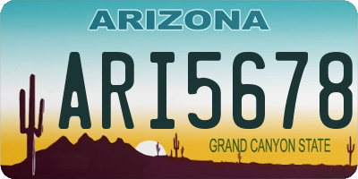 AZ license plate ARI5678