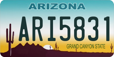 AZ license plate ARI5831