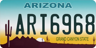 AZ license plate ARI6968
