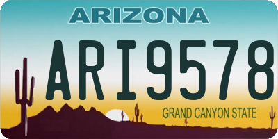 AZ license plate ARI9578