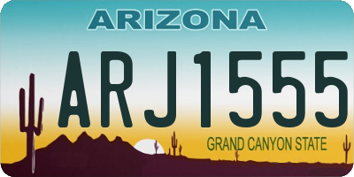 AZ license plate ARJ1555