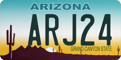 AZ license plate ARJ24