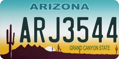 AZ license plate ARJ3544