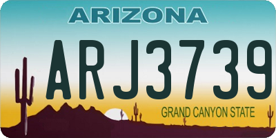 AZ license plate ARJ3739