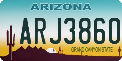 AZ license plate ARJ3860