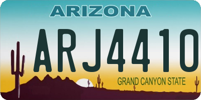 AZ license plate ARJ4410