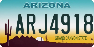 AZ license plate ARJ4918