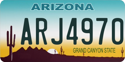 AZ license plate ARJ4970