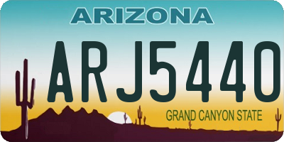AZ license plate ARJ5440