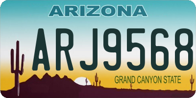 AZ license plate ARJ9568