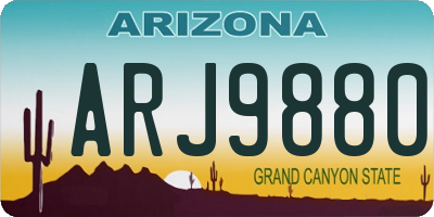 AZ license plate ARJ9880