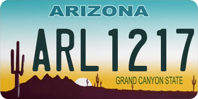 AZ license plate ARL1217