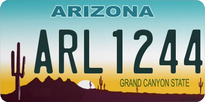 AZ license plate ARL1244