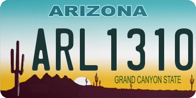 AZ license plate ARL1310