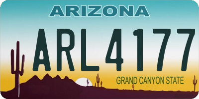 AZ license plate ARL4177