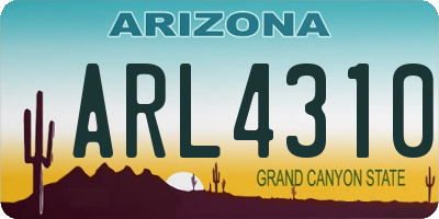 AZ license plate ARL4310