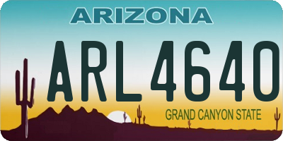 AZ license plate ARL4640