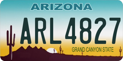 AZ license plate ARL4827