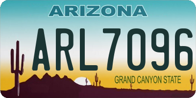 AZ license plate ARL7096