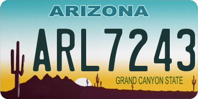 AZ license plate ARL7243