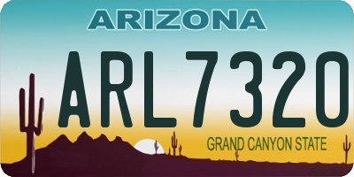 AZ license plate ARL7320