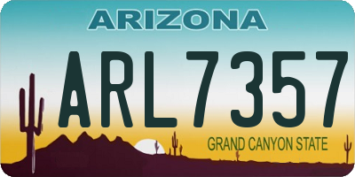AZ license plate ARL7357