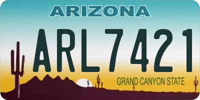 AZ license plate ARL7421