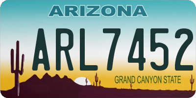 AZ license plate ARL7452