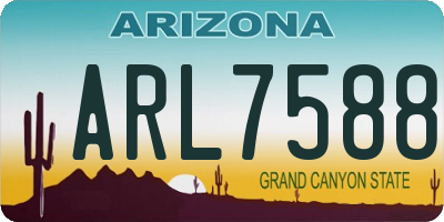 AZ license plate ARL7588