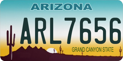 AZ license plate ARL7656