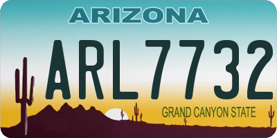 AZ license plate ARL7732