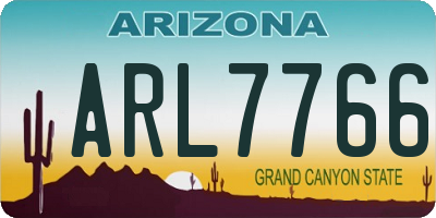 AZ license plate ARL7766