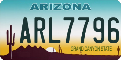 AZ license plate ARL7796