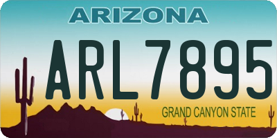 AZ license plate ARL7895