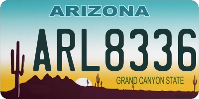 AZ license plate ARL8336