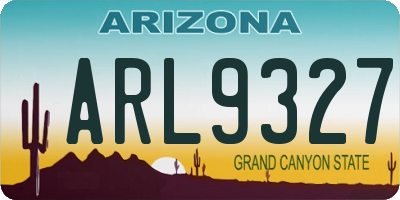 AZ license plate ARL9327