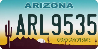 AZ license plate ARL9535