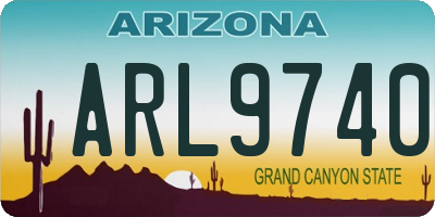 AZ license plate ARL9740
