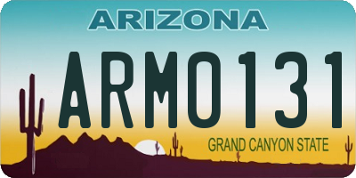 AZ license plate ARM0131