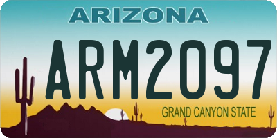 AZ license plate ARM2097