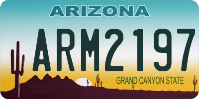 AZ license plate ARM2197