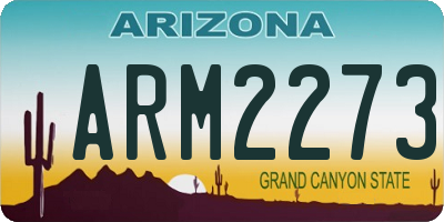 AZ license plate ARM2273
