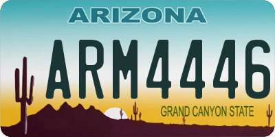 AZ license plate ARM4446