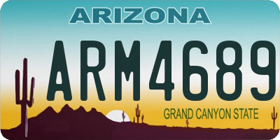 AZ license plate ARM4689